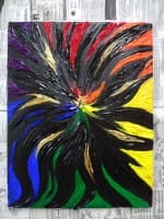 Creation Spotlight: Purple Lilies & A Black & Gold Rainbow Burst