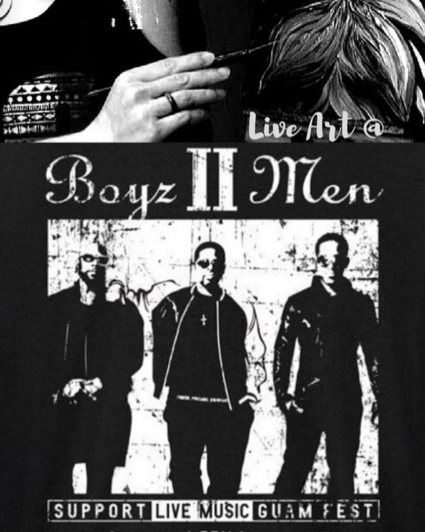 Live Art at Boyz II Men Concert on Guam