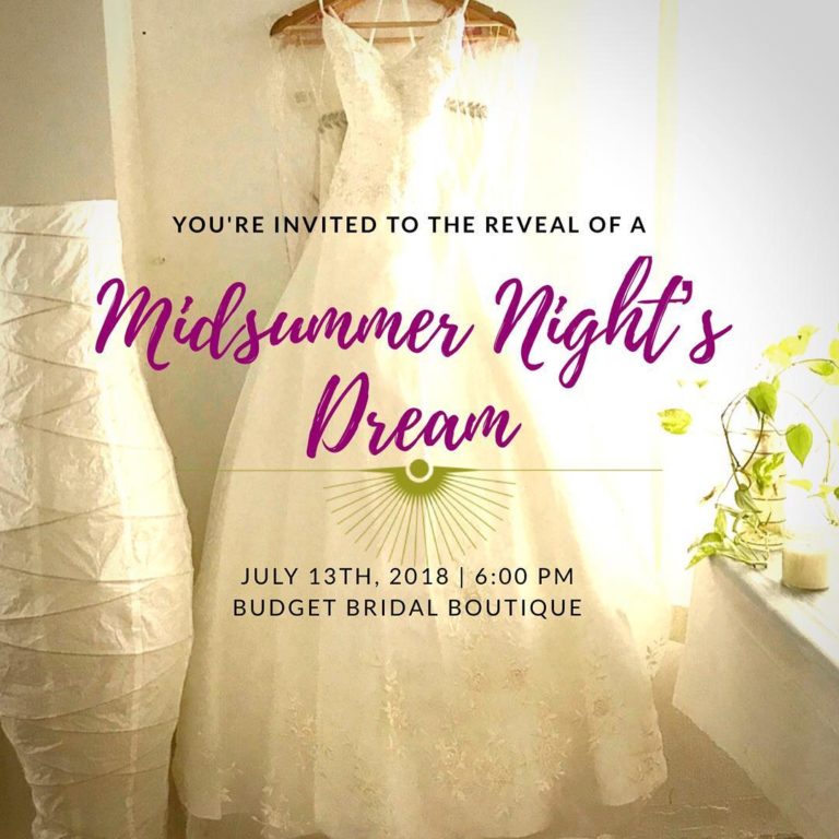 RESCHEDULED: Midsummer Night’s Dream Painted Wedding Dress Reveal!