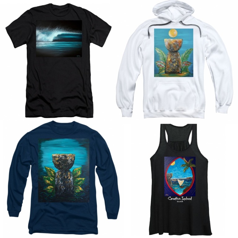 Apparel for men, women, and kids of Guam art prints by Michelle Pier