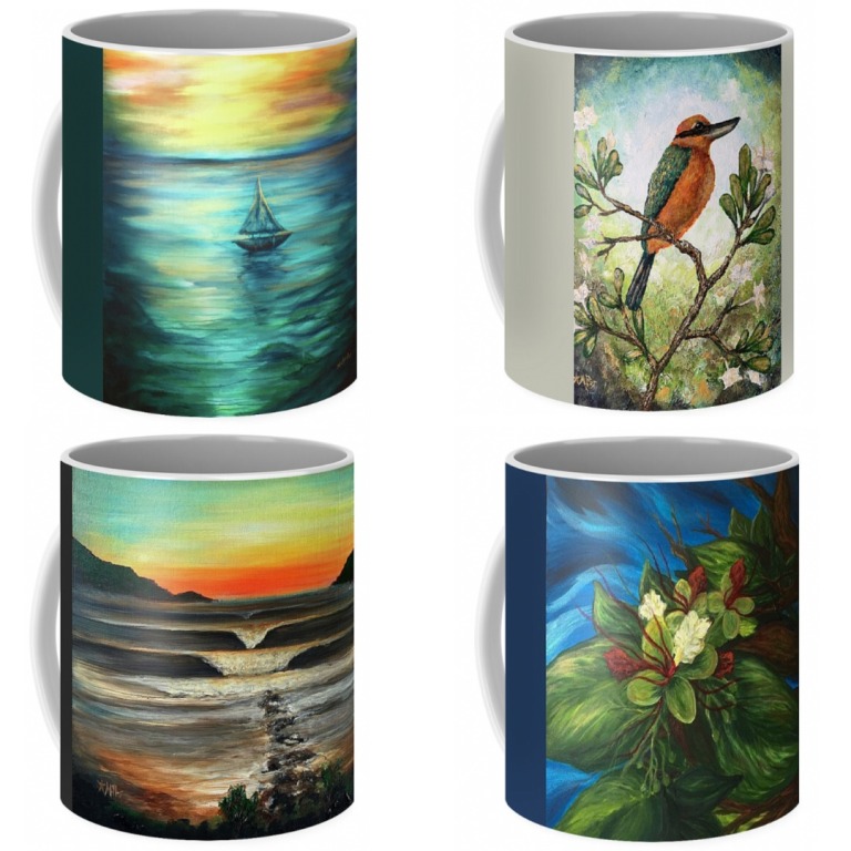 Mugs of Guam Art Prints by Michelle Pier