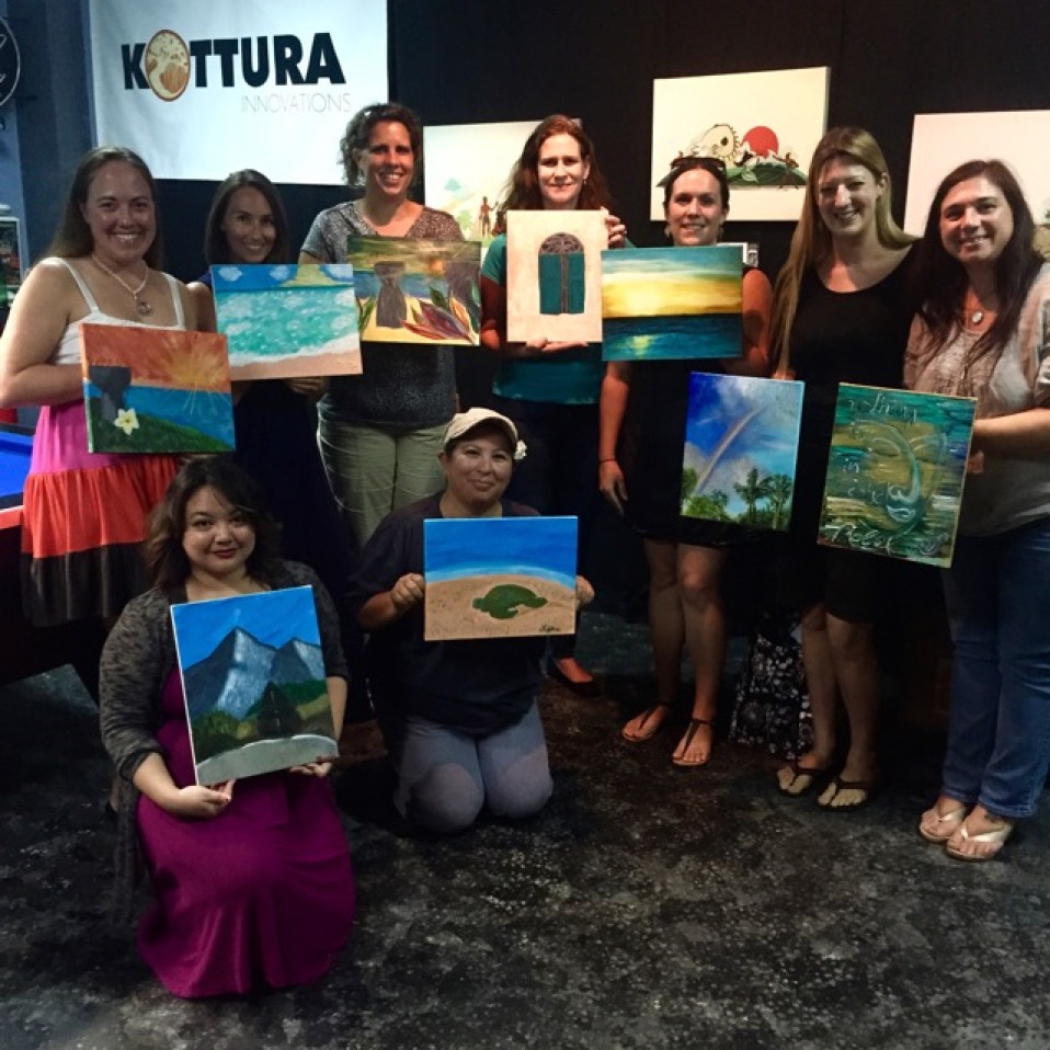 Painting Party at Guma’ Tasa Turns Out Beautiful Creations