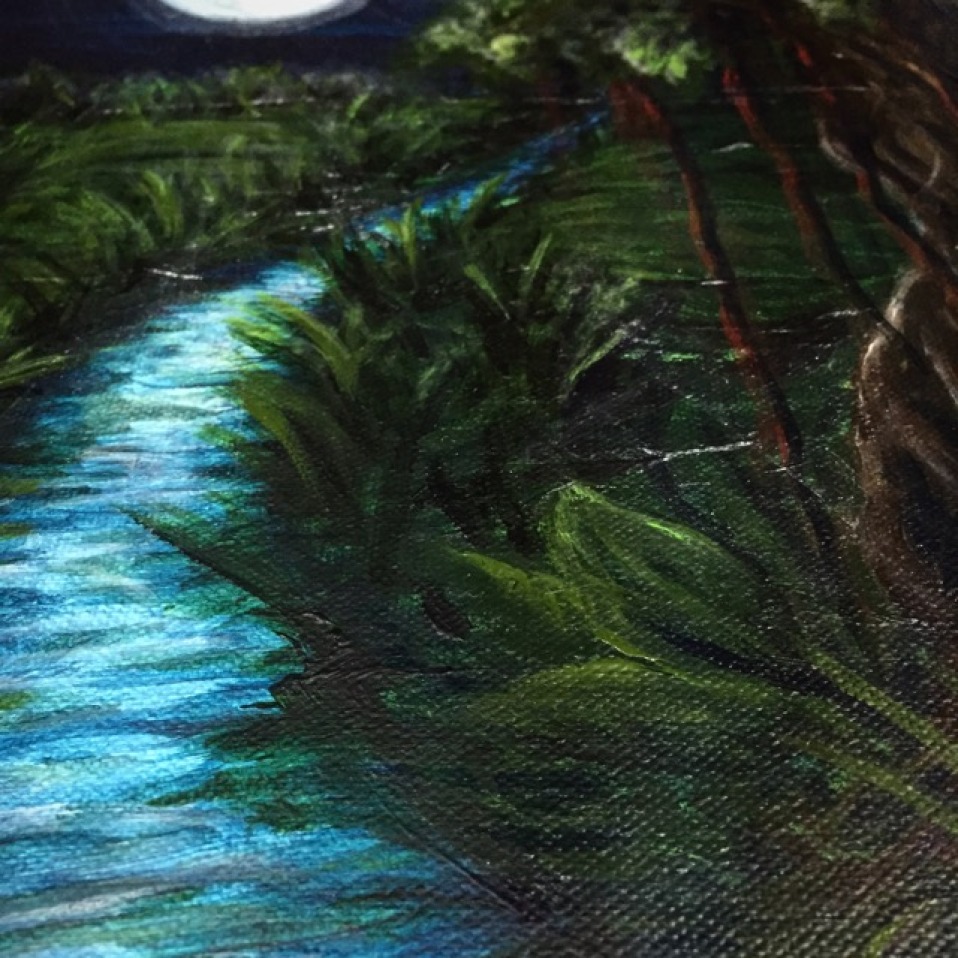 Latest Creation: Moonlit Guam Jungle Tree & River