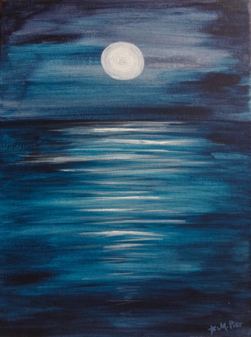 Peaceful Moon on Sea