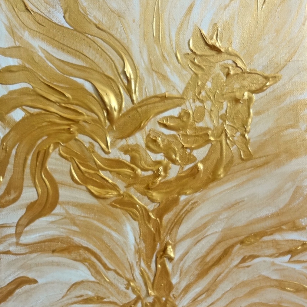 Abstract Golden Rooster