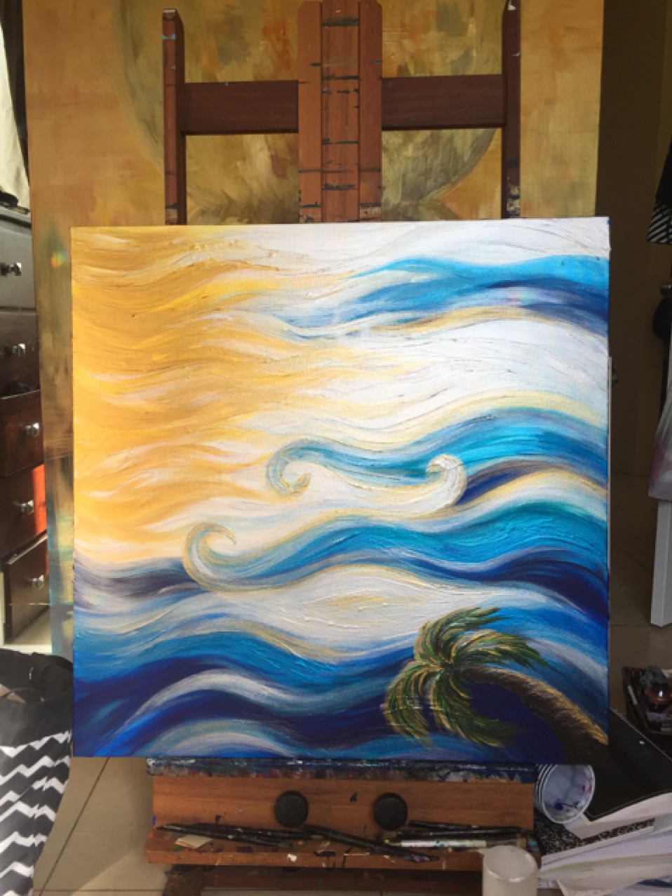 Commissioned to Recreate the Sun & Wind Painting on a Smaller Scale