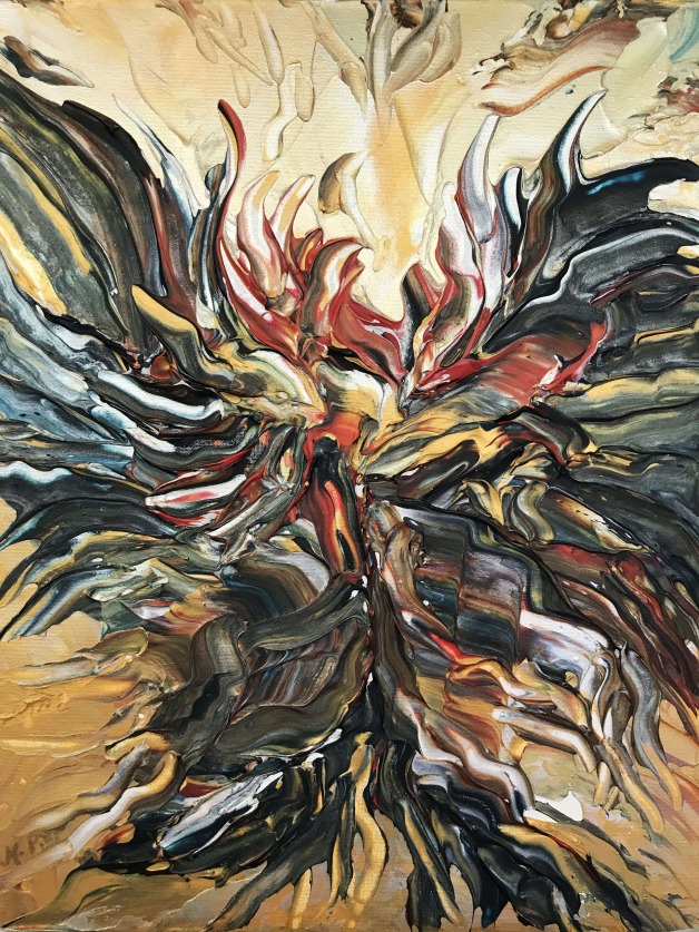 Abstract Cockfight