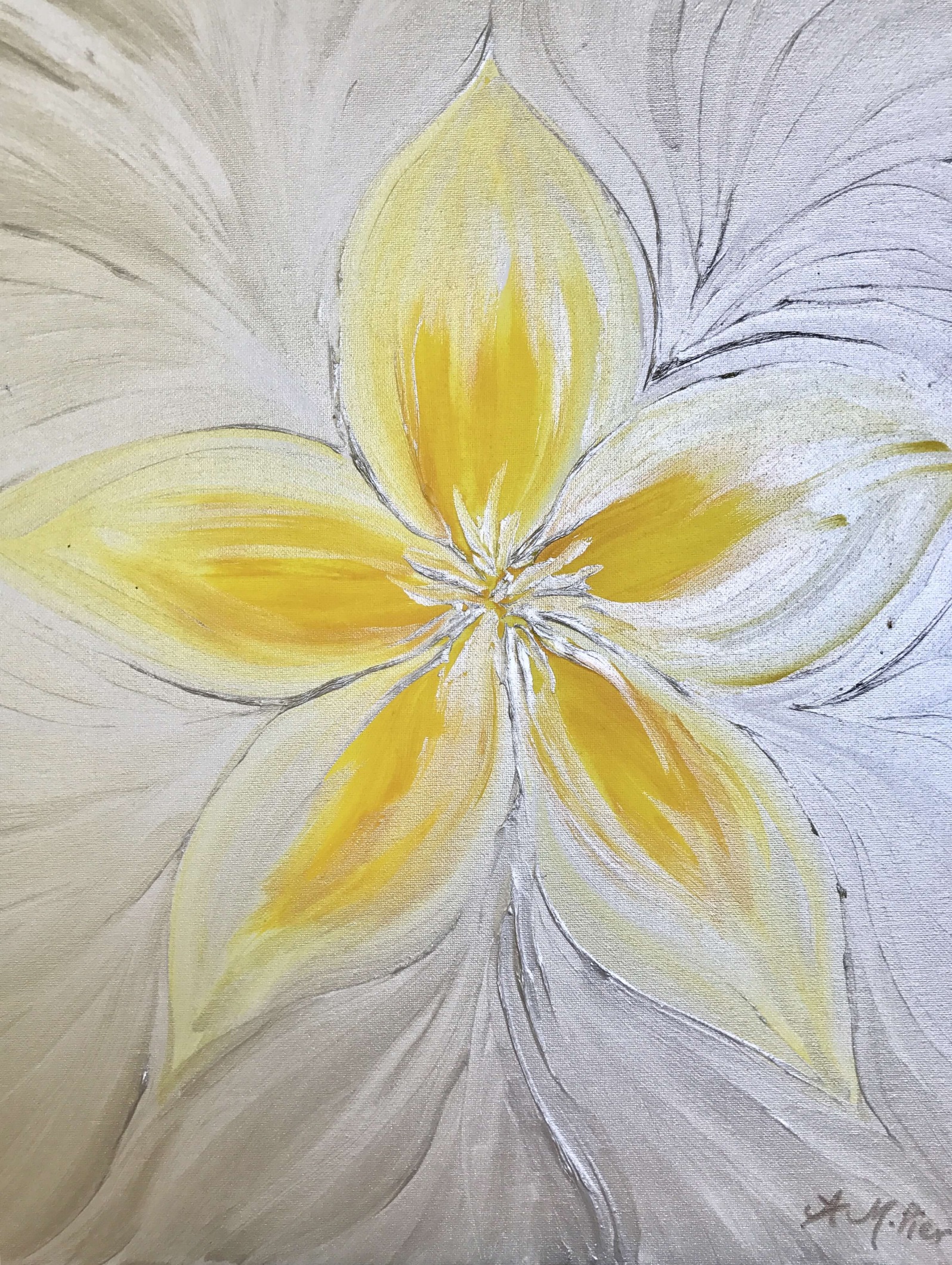 Illuminated Plumeria- SOLD