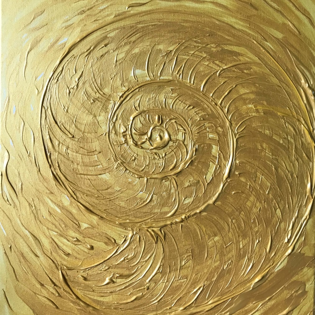 Abstract Golden Nautilus