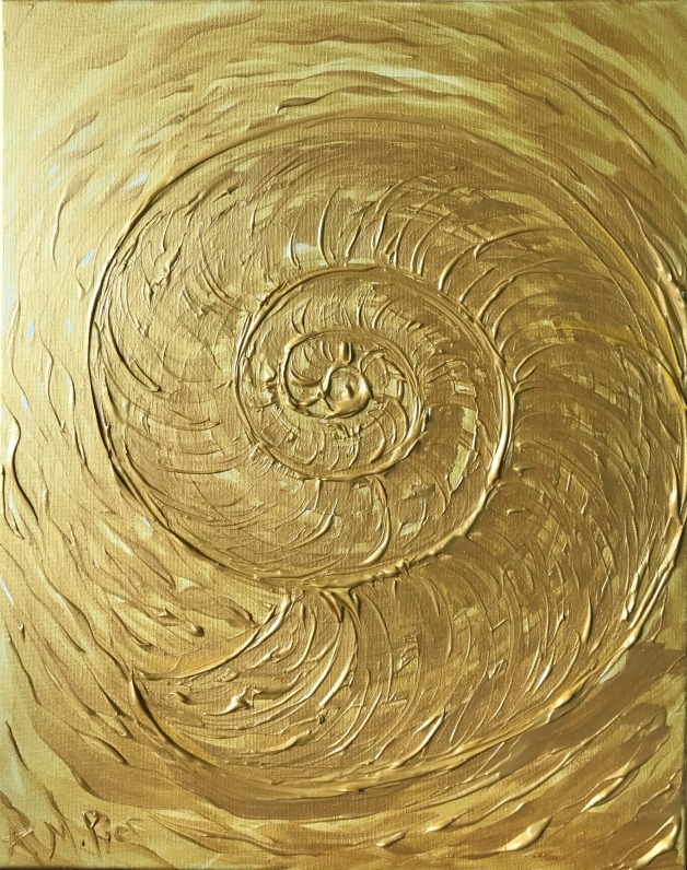 Abstract Golden Nautilus
