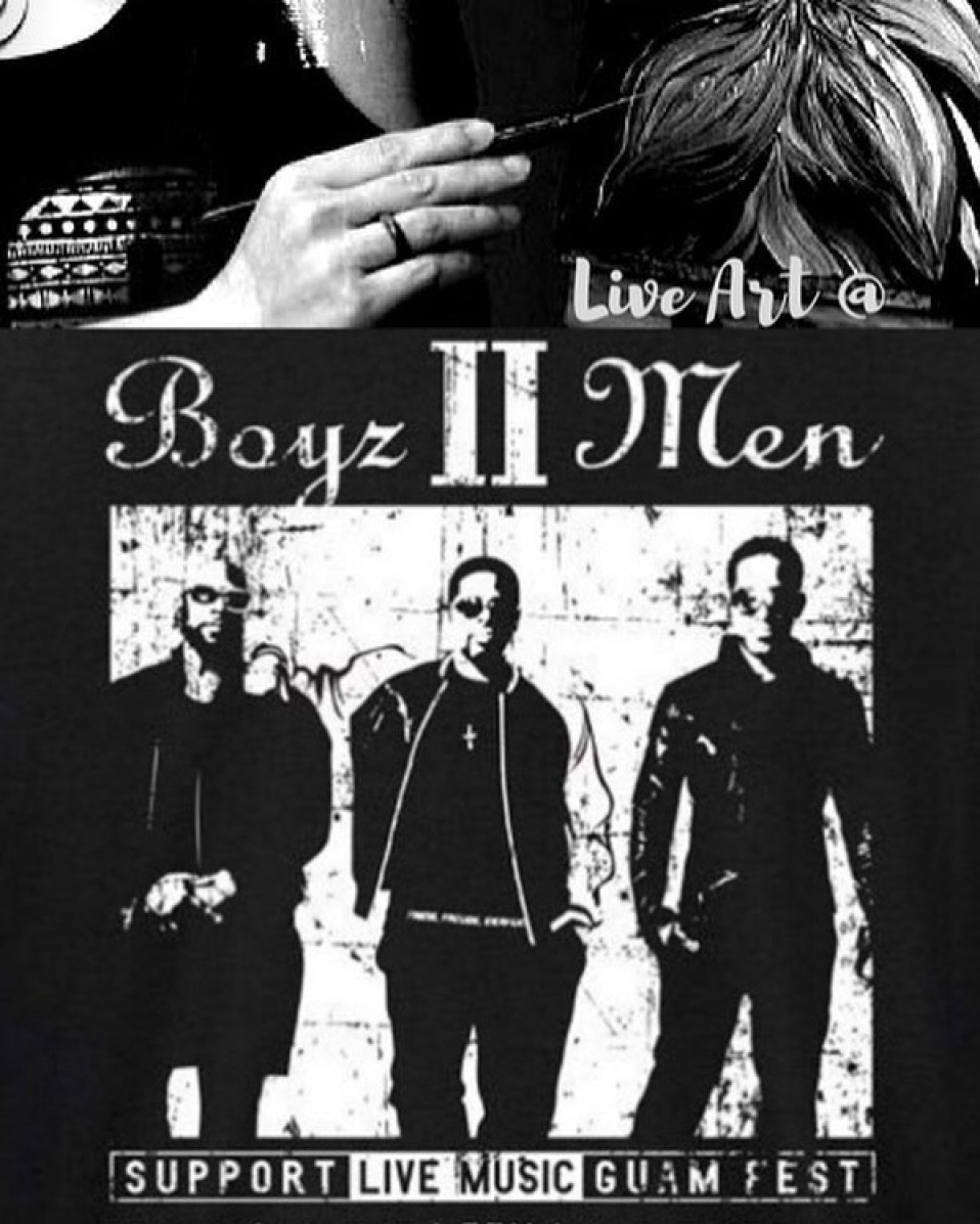 Live Art at Boyz II Men Concert on Guam