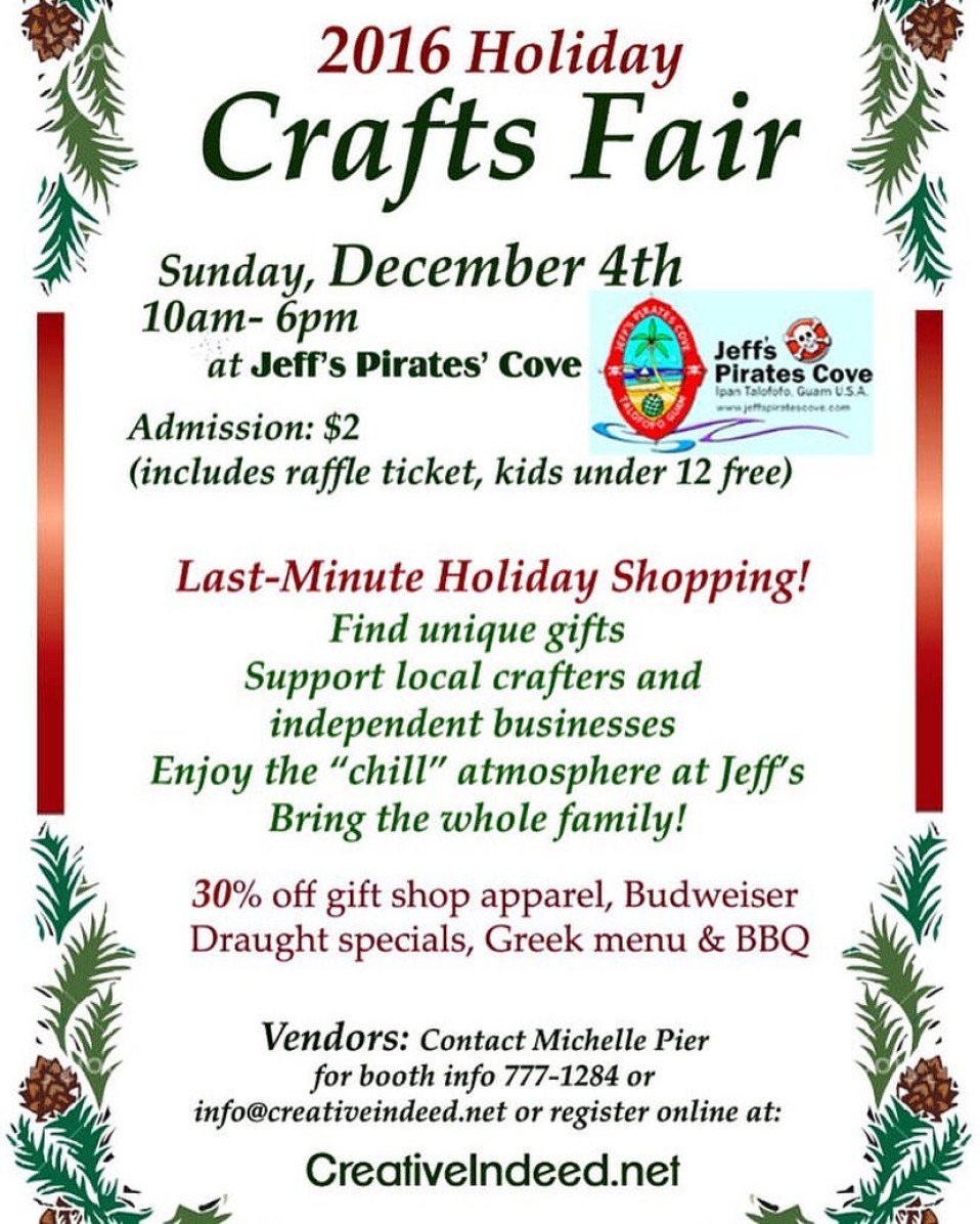 2016 Holiday Crafts Fair at Jeff’s Pirates Cove by Creative Indeed