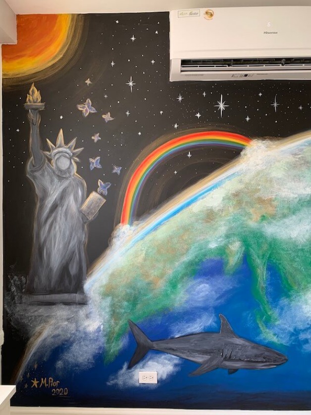Playroom Earth Mural 3