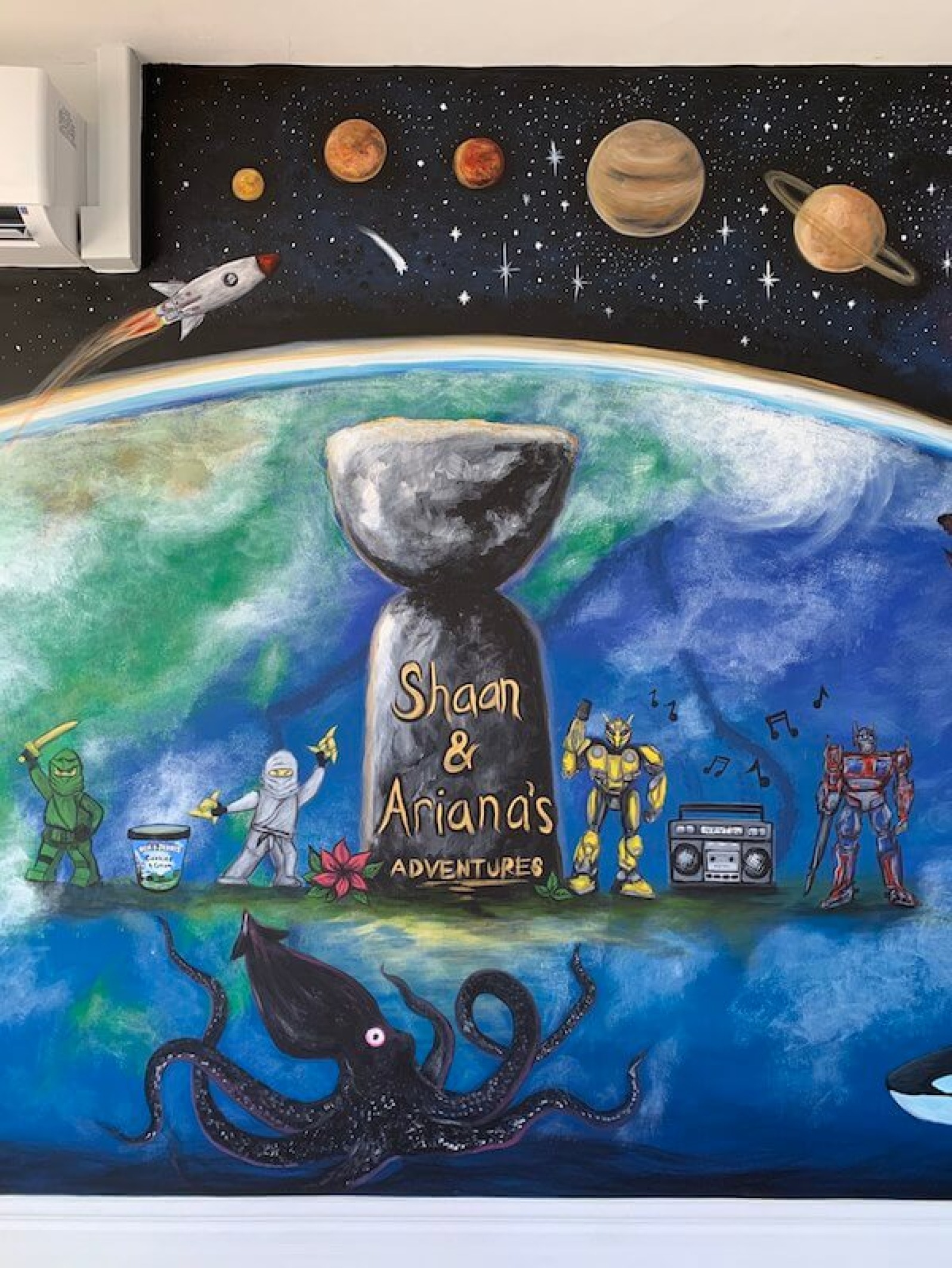 Playroom Earth Mural 4