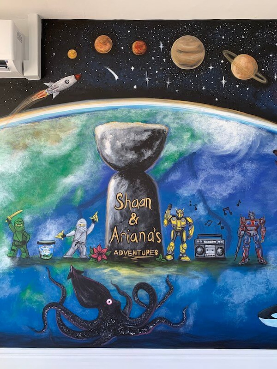 Playroom Earth Mural 4