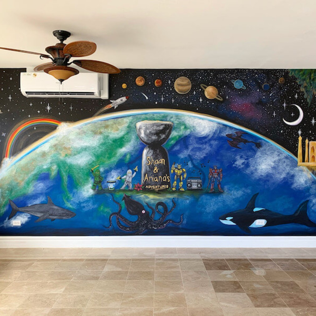 Playroom Earth Mural 2