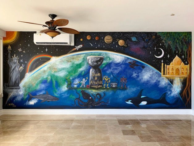 Playroom Earth Mural 2