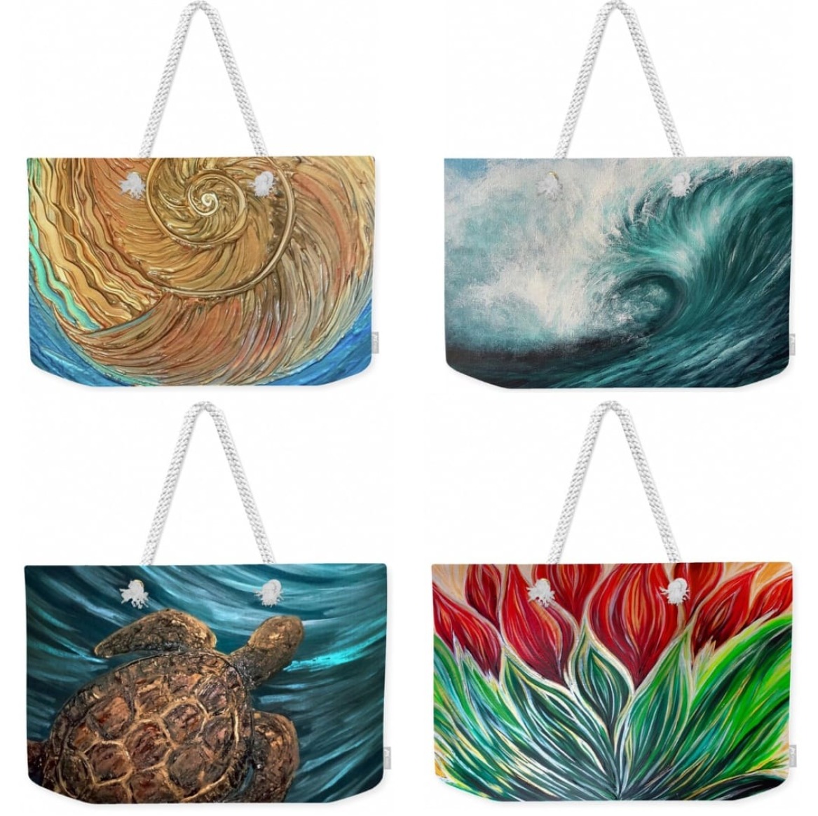 Beach Bags Guam Art by Michelle Pier