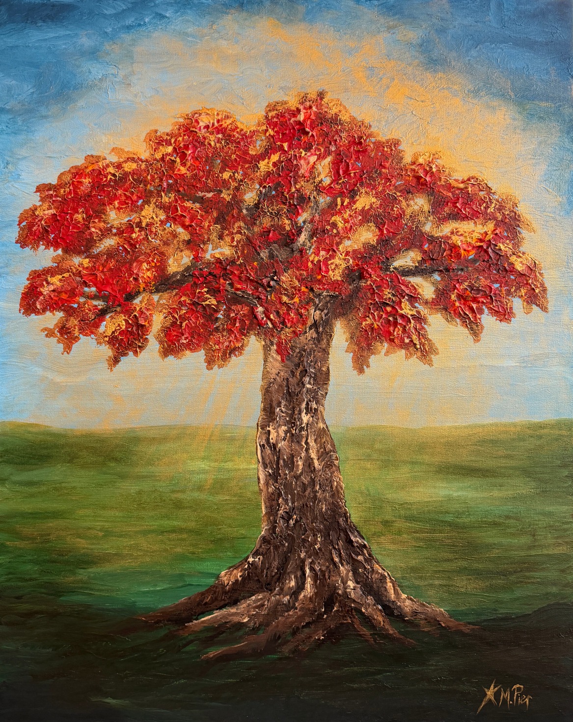 Misty Gold Flame Tree-SOLD