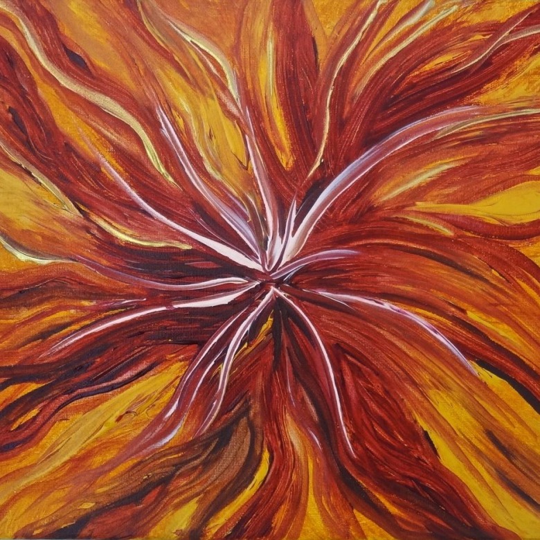 Vibrant Abstract Hibiscus