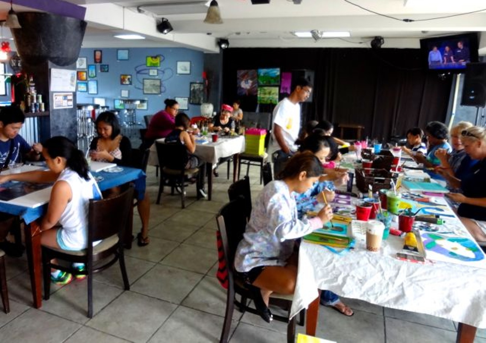 February Creative Session Draws a Full House to Guma’ Tasa for Painting Fun!