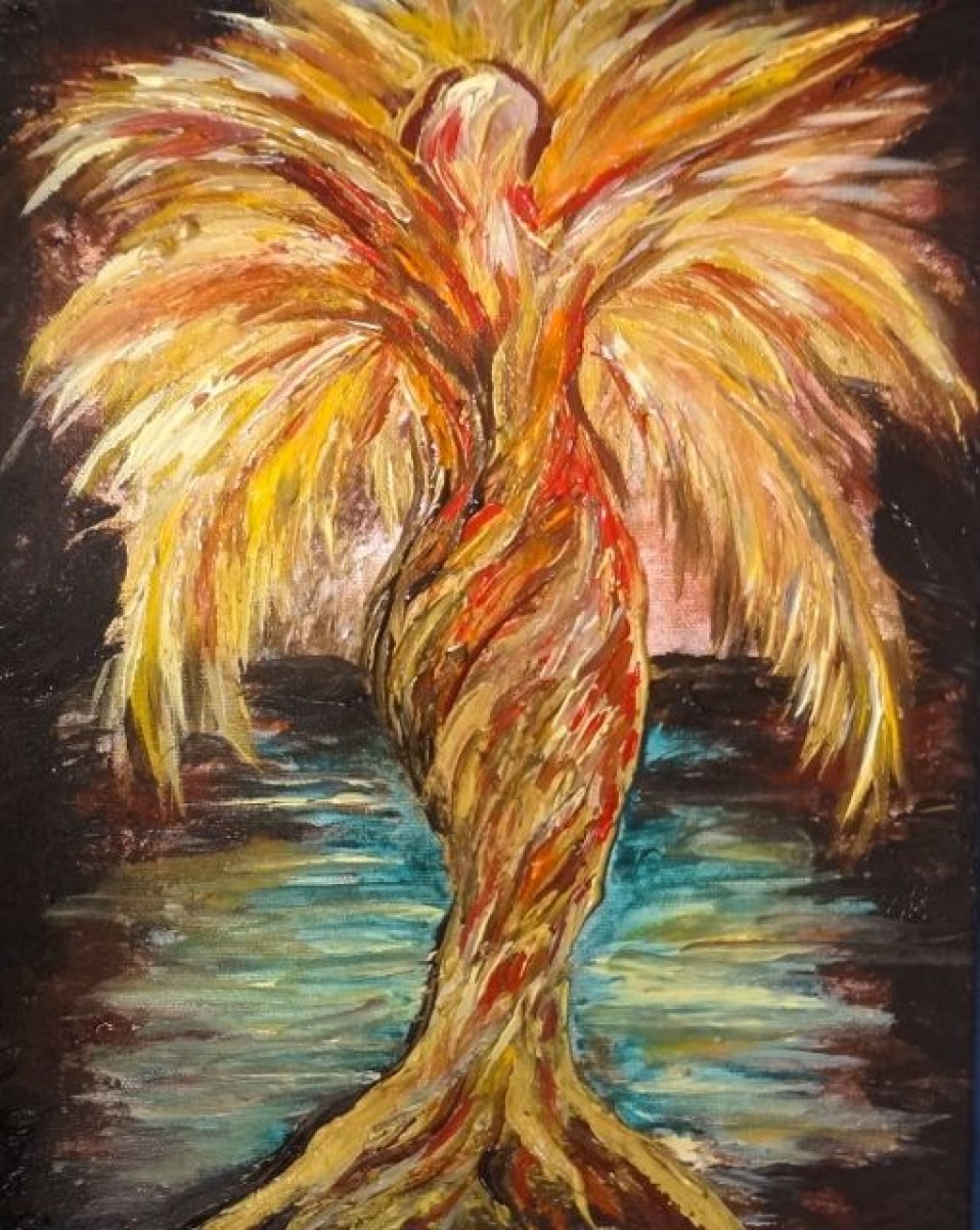 Coconut Fire Goddess Painting