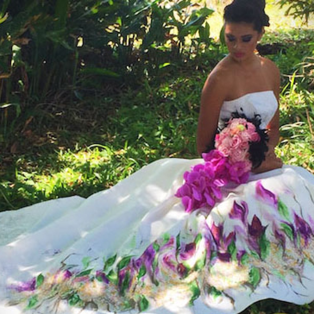 2015 Guam PDN Bridal Guide Painted Wedding Dress