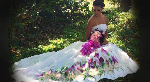 2015 Guam PDN Bridal Guide Painted Wedding Dress