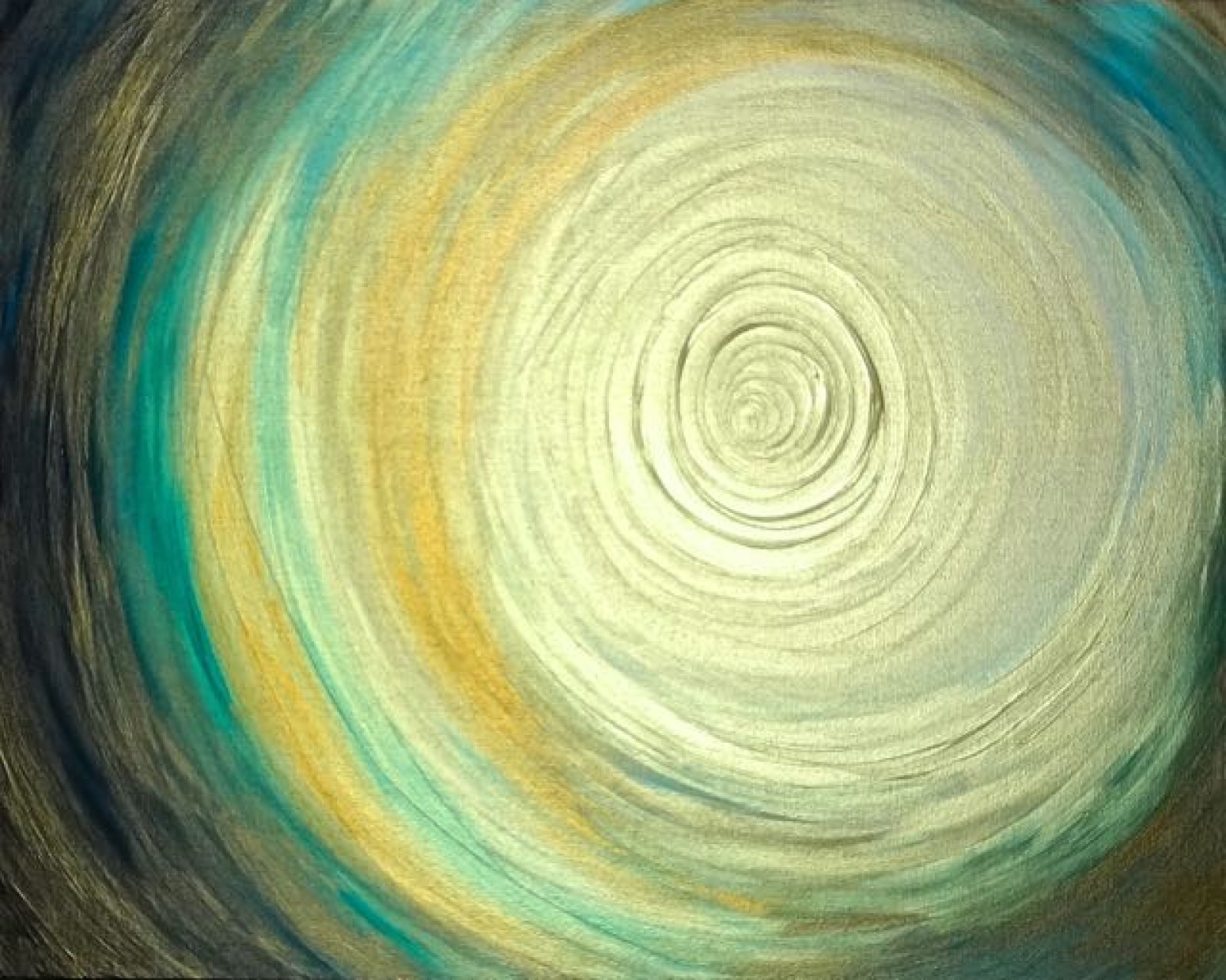 Creation Spotlight: Gold and Blue Spiral Painting