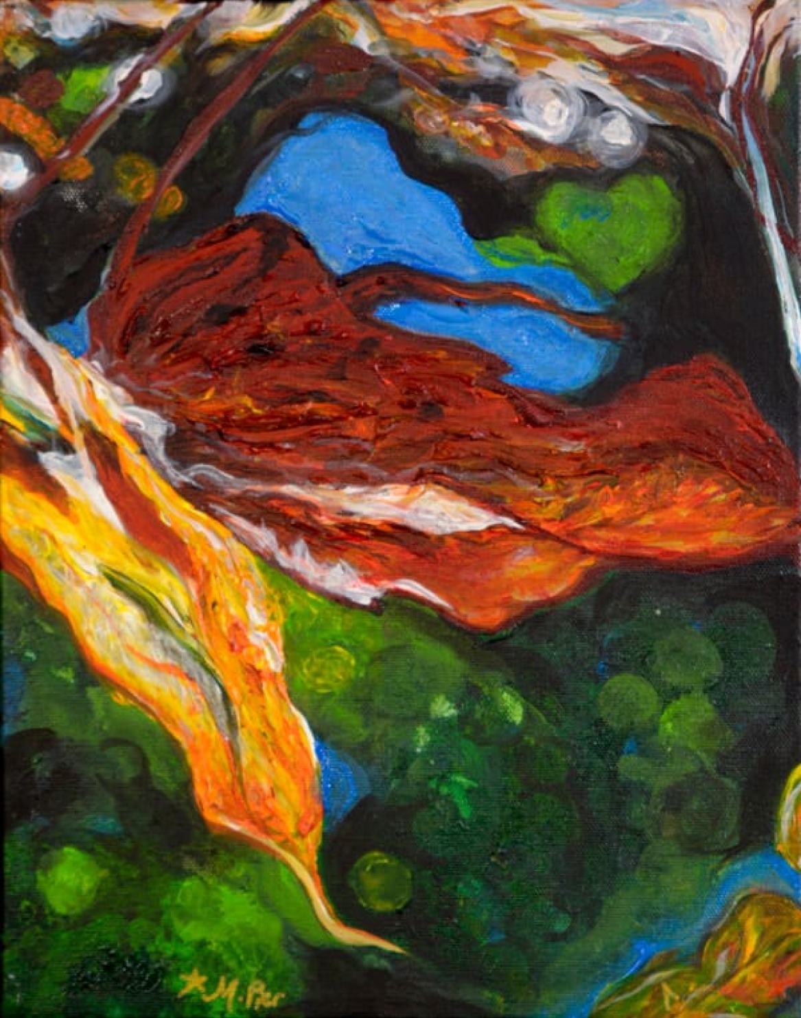 Abstract Colorful Leaves