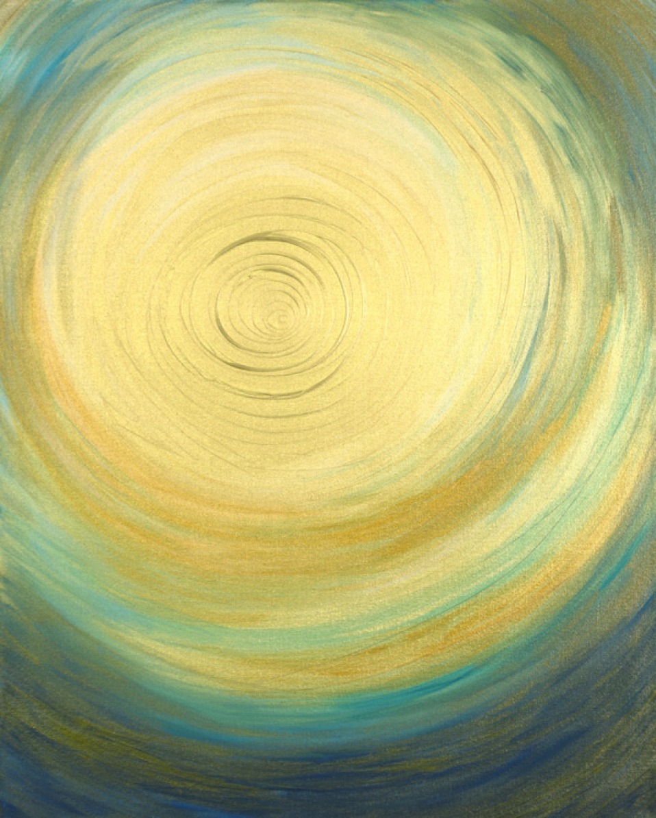 Gold & Blue Spiral